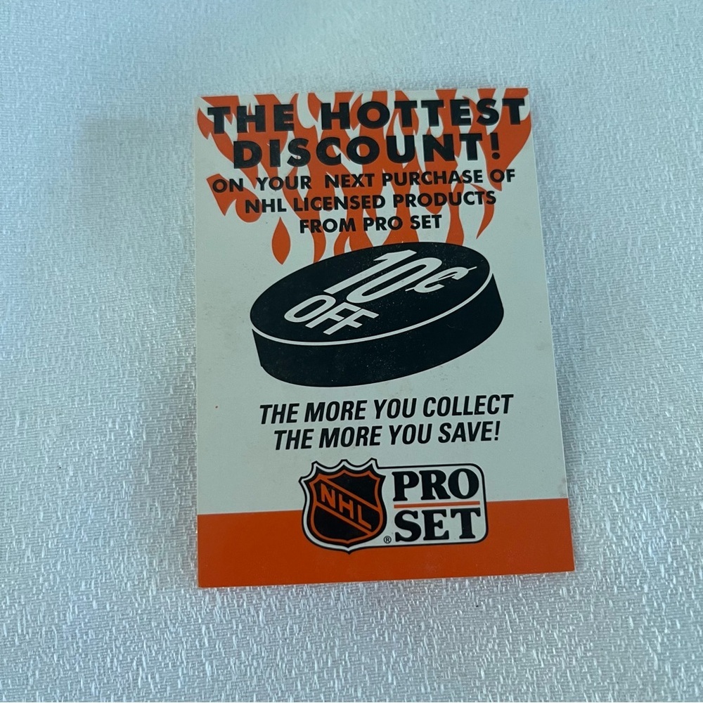 NHL Pro Set Discount Card